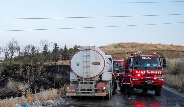 Yenimahalle Cumhuriyet Mahallesi’ndeki Ormanlık Alanda Korkutan Yangın