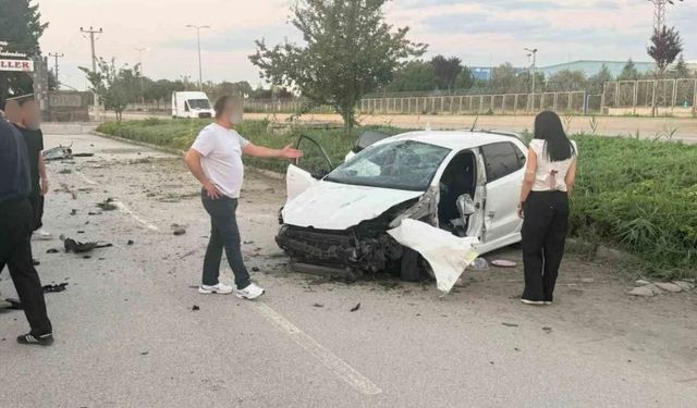 Çubuk'ta Sürücüsünün Kontrolünden Çıkan Otomobil Takla Attı