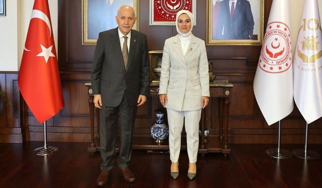 Bakan Göktaş Yenimahalle Belediye Başkanı Fethi Yaşar'ı Kabul Etti