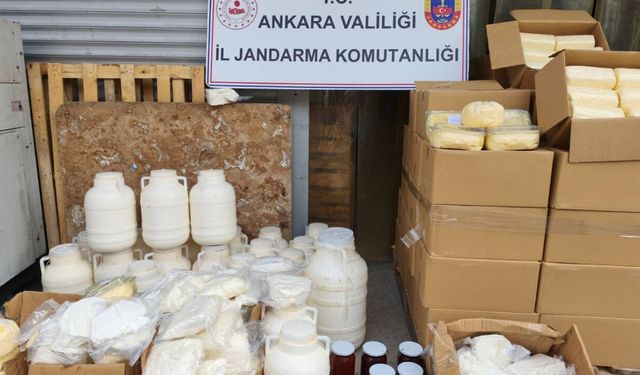 Ankara’da Sahte Gıda Operasyonu: 838 Kilo Süt Ürünü İmha Edildi