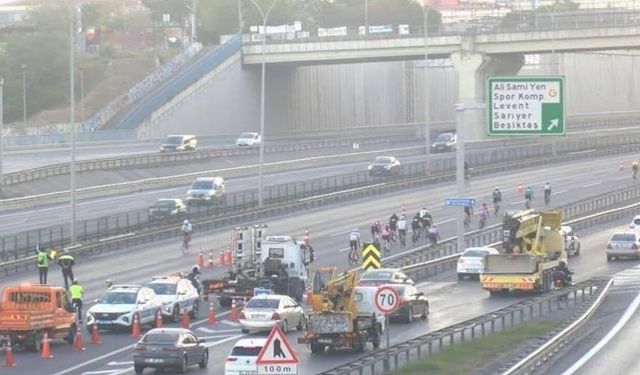 FSM Köprüsü’nün Ankara Yönü Yarış Nedeniyle Trafiğe Kapatıldı