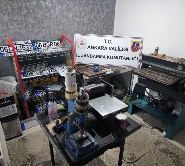 Etimesgut'ta 2,5 Milyonluk Sahte Plaka Operasyonu