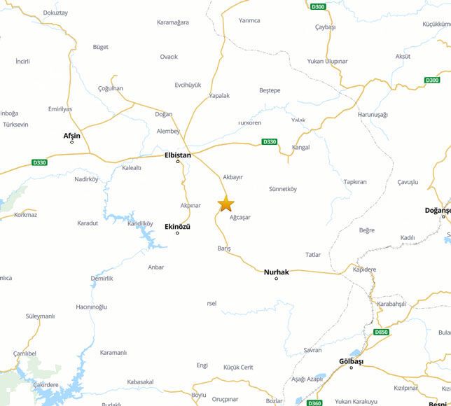 Elbistan'da 4,7 Büyüklüğünde Deprem, 5 İlde Hissedildi