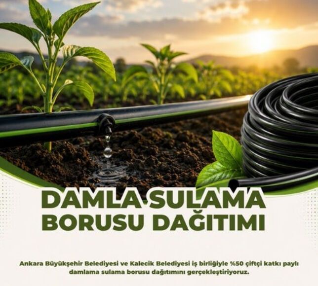 Kalecik’te Çiftçilere Yüzde 50 Katkılı Destekli Sulama Borusu Desteği