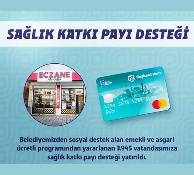 Ankara Büyükşehir Belediyesi'nden 861 Bin TL Sağlık Katkı Payı Desteği
