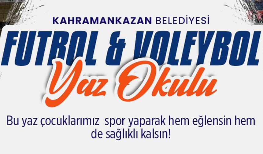 Kahramankazan’da Çocuklar İçin Ücretsiz Yaz Spor Okulu Başlıyor