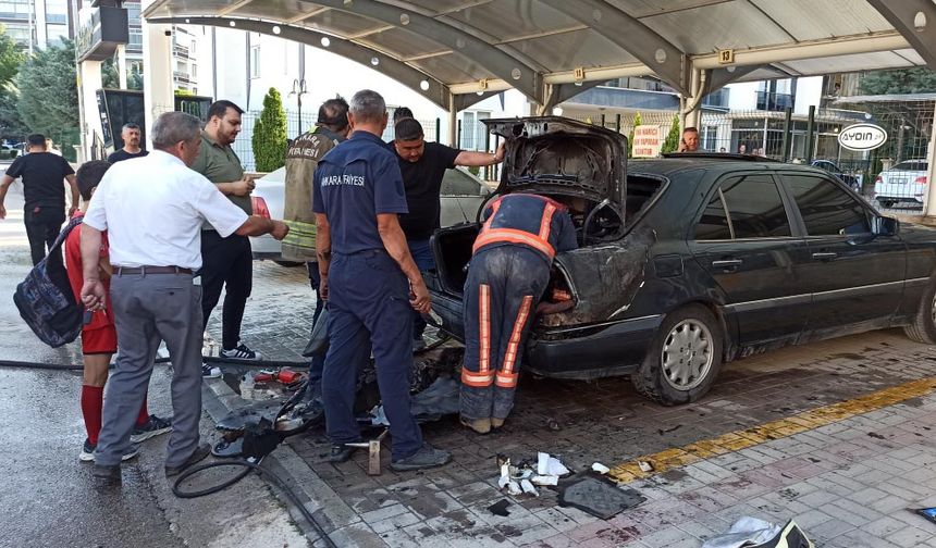Kahramankazan’da Otomobil Yangını Korkuttu