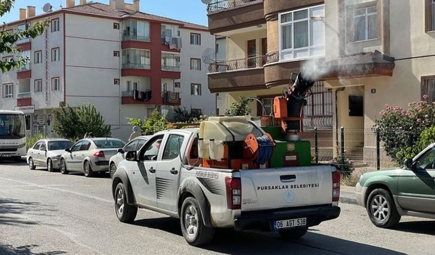Pursaklar’da Sinek ve Haşereye Karşı İlaçlama Seferberliği