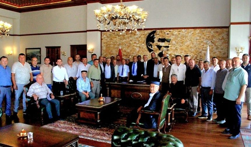 Beypazarı Muhtarları Kaymakamlığa Atanan Coşkun’u Ziyaret Etti