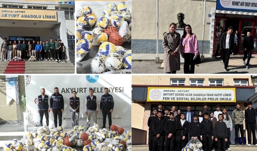 Akyurt’ta Öğrencilere Spor Desteği: Okullara Yeni Malzemeler Dağıtıldı