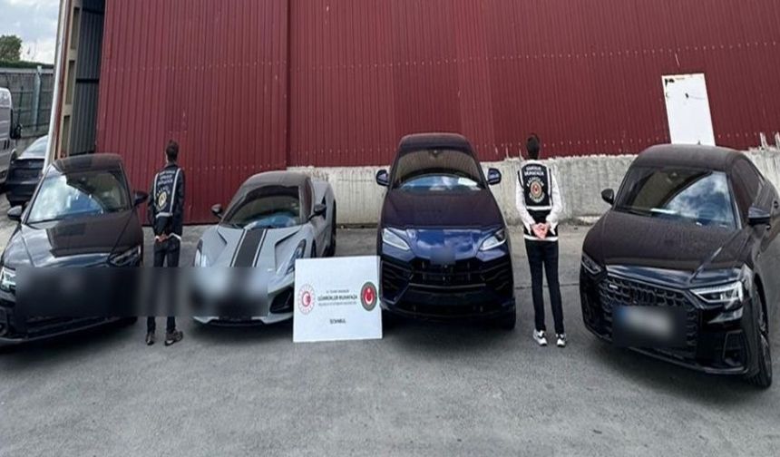 İstanbul’da Değeri 288 Milyon TL Olan 10 Lüks Araca El Konuldu