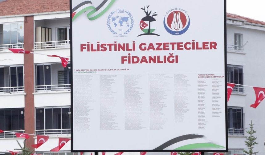 Sincan’da Filistinli Gazeteciler Anısına Fidanlar Dikildi