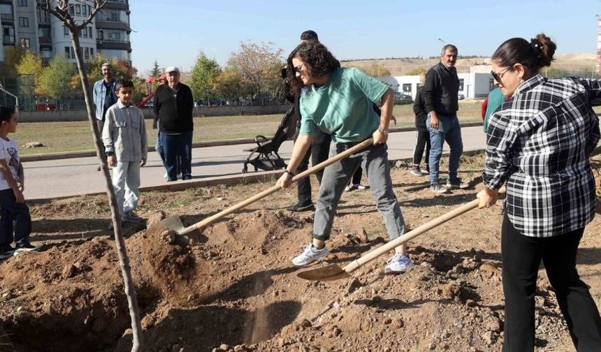 Yenimahalle’de Ağaçlandırma Töreni: Fidanlar Toprakla Buluştu