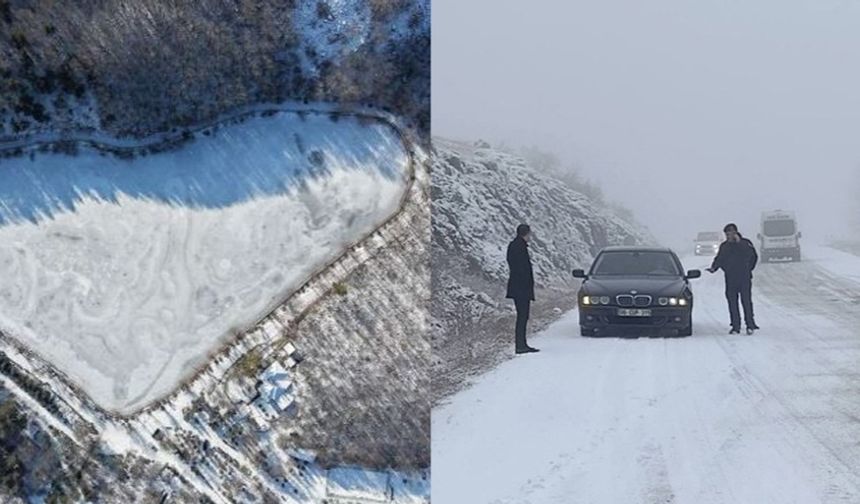 Güdül’de Kar Esareti, Çubuk’ta Buz Kesen Manzaralar