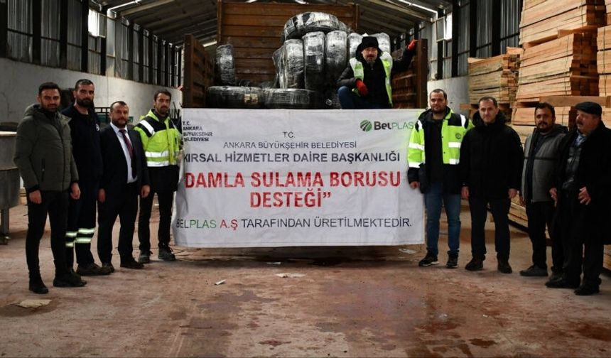 Kalecik’te Üreticilere Yüzde 50 Hibeli Damla Sulama Borusu Dağıtıldı