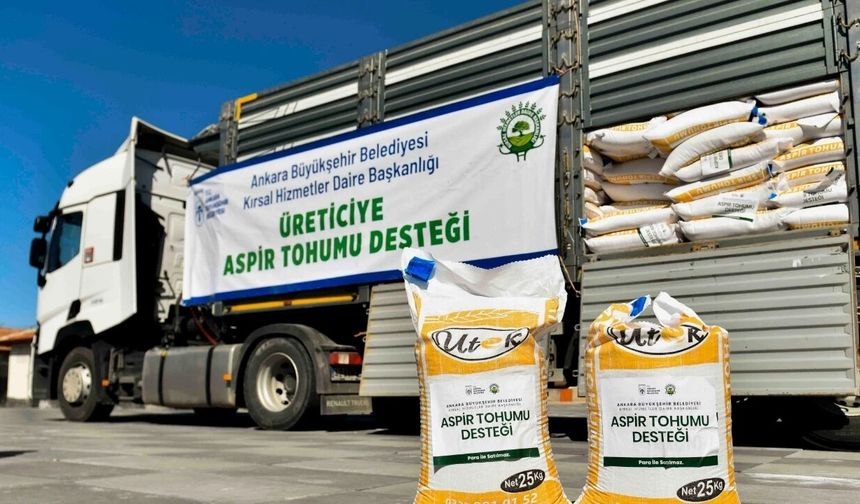 Şereflikoçhisar'da Üreticiye Yüzde 50 Hibeli Aspir Tohumu Dağıtıldı