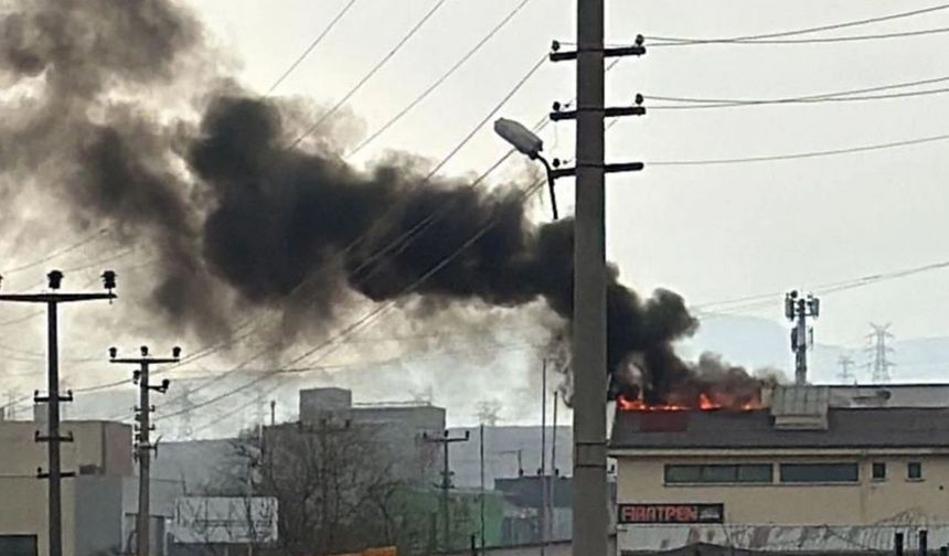 Sincan'daki Bir İmalat Atölyesinde Yangın Çıktı