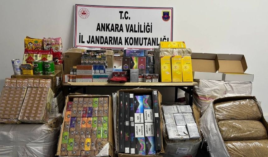 Ankara'da Durdurulan Tırda Çok Sayıda Kaçak Ürün Ele Geçirildi