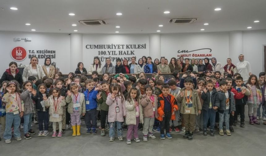 Keçiörenli Miniklerden Kütüphane Ziyareti