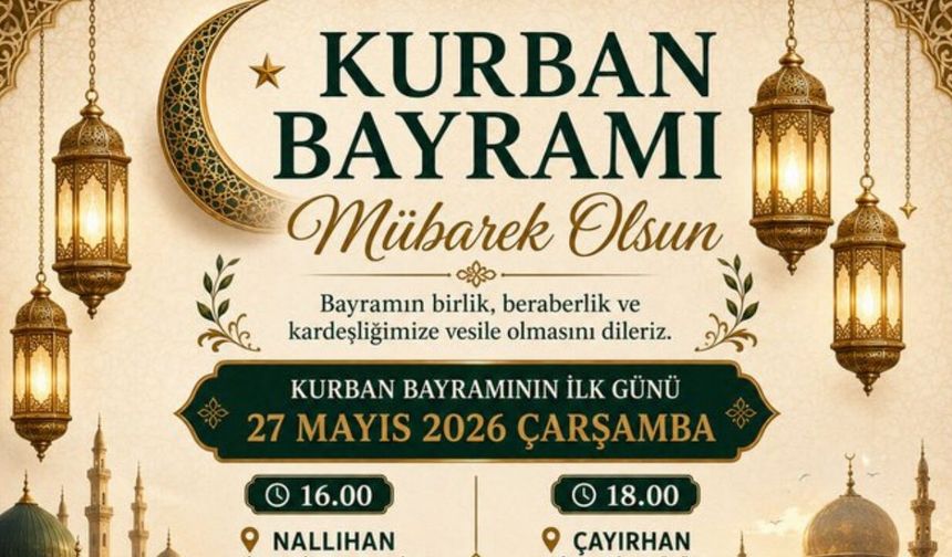 Nallıhan Belediyesi’nden Kurban Bayramı Bayramlaşma Daveti