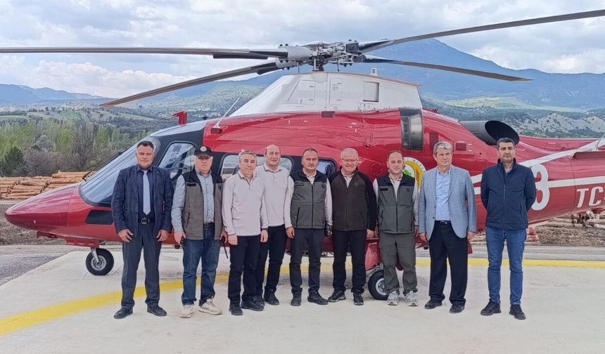 Nallıhan’da Orman Yangınlarına Karşı Helikopterli Hazırlık