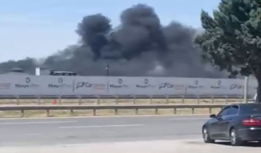 Ankara’nın Gölbaşı İlçesindeki Alçı Fabrikasında Yangın Çıktı