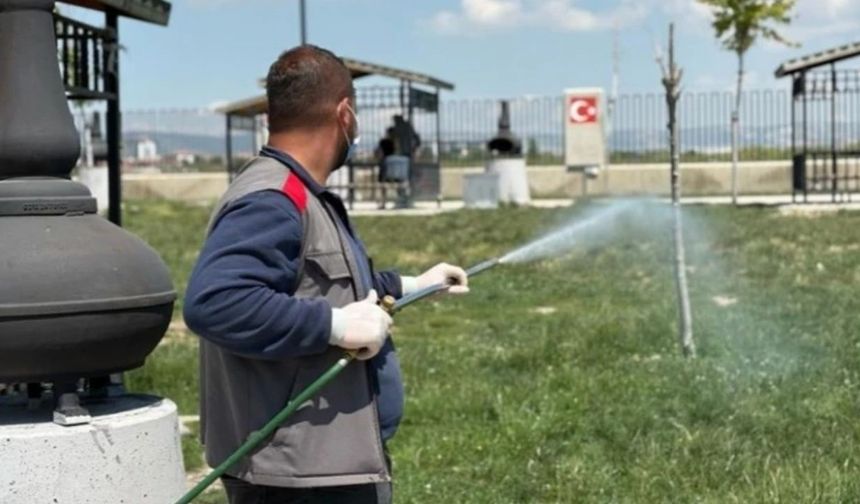 Sincan Belediyesi'nden Parklarda İlaçlama Seferberliği