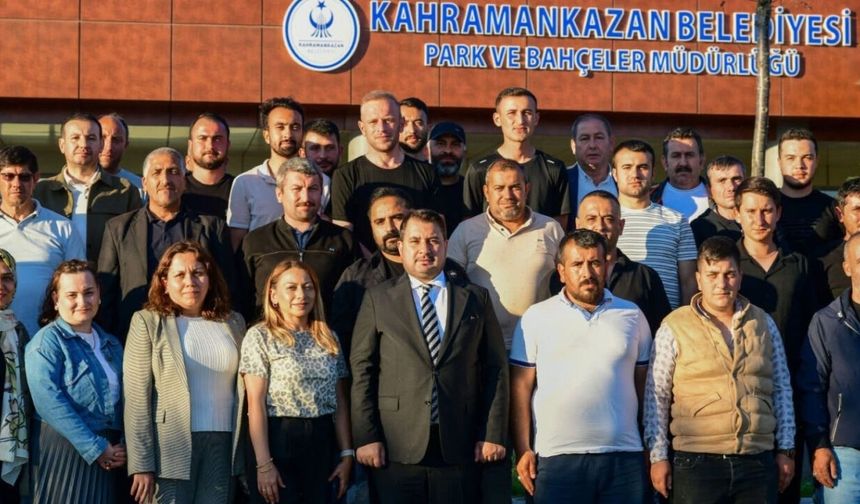 Kahramankazan Belediye Başkanı Çırpanoğlu Park Emekçileriyle Sofrada