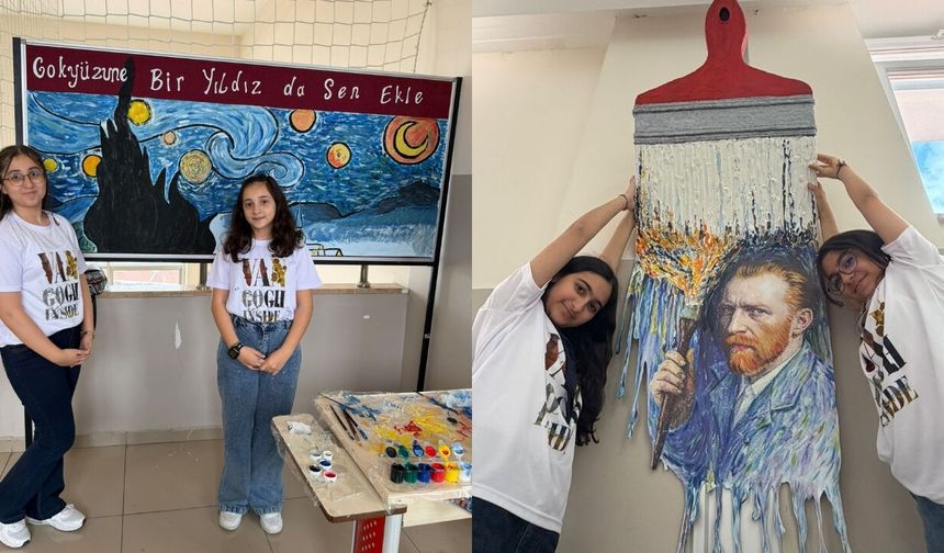 Sincan’da Öğrencilerden Van Gogh Temalı Geri Dönüşüm