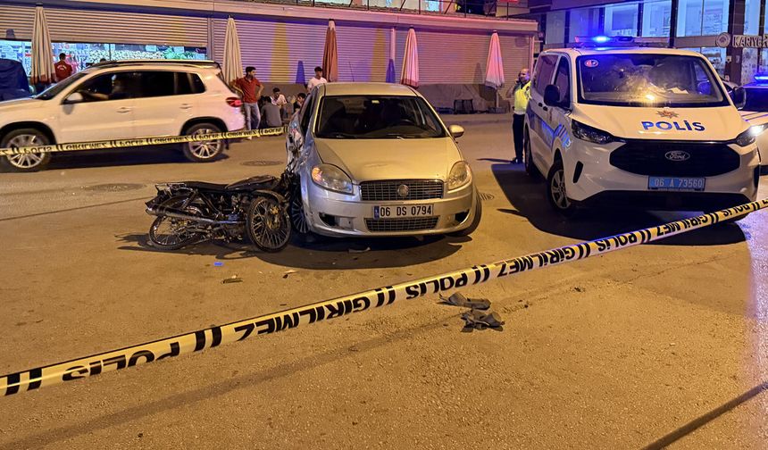Çubuk Cumhuriyet Mahallesi’nde Kaza: Motosiklet Sürücüsü Hastaneye Kaldırıldı
