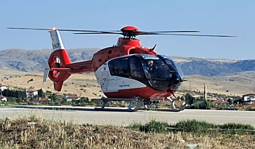 Ankara Beypazarı’nda Hava Ambulansı Hasta için Havalandı