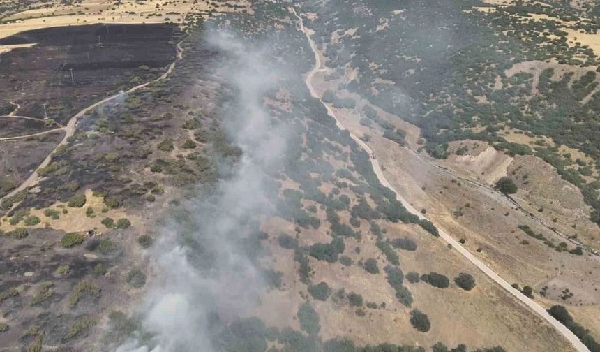 Kızılcahamam’da Çıkan Arazi Yangını için Ekipler Harekete Geçti
