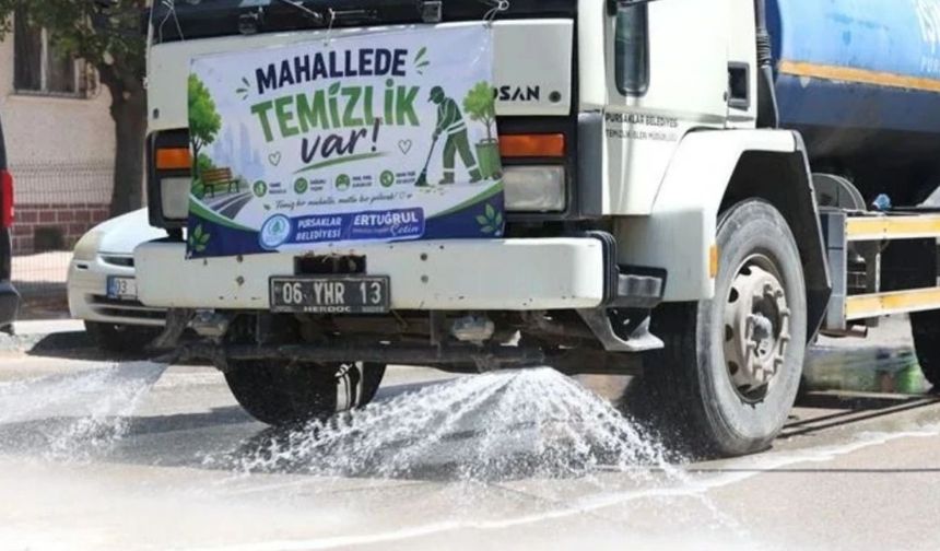 Pursaklar Belediyesi Temizlik Mesaisine Devam Ediyor