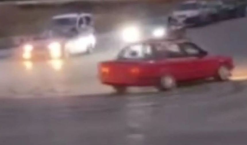 Keçiören'de Drift Yaparak Trafiği Tehlikeye Atan Sürücüye Rekor Ceza
