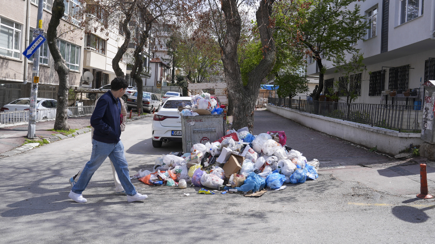 Çankayada Çöp