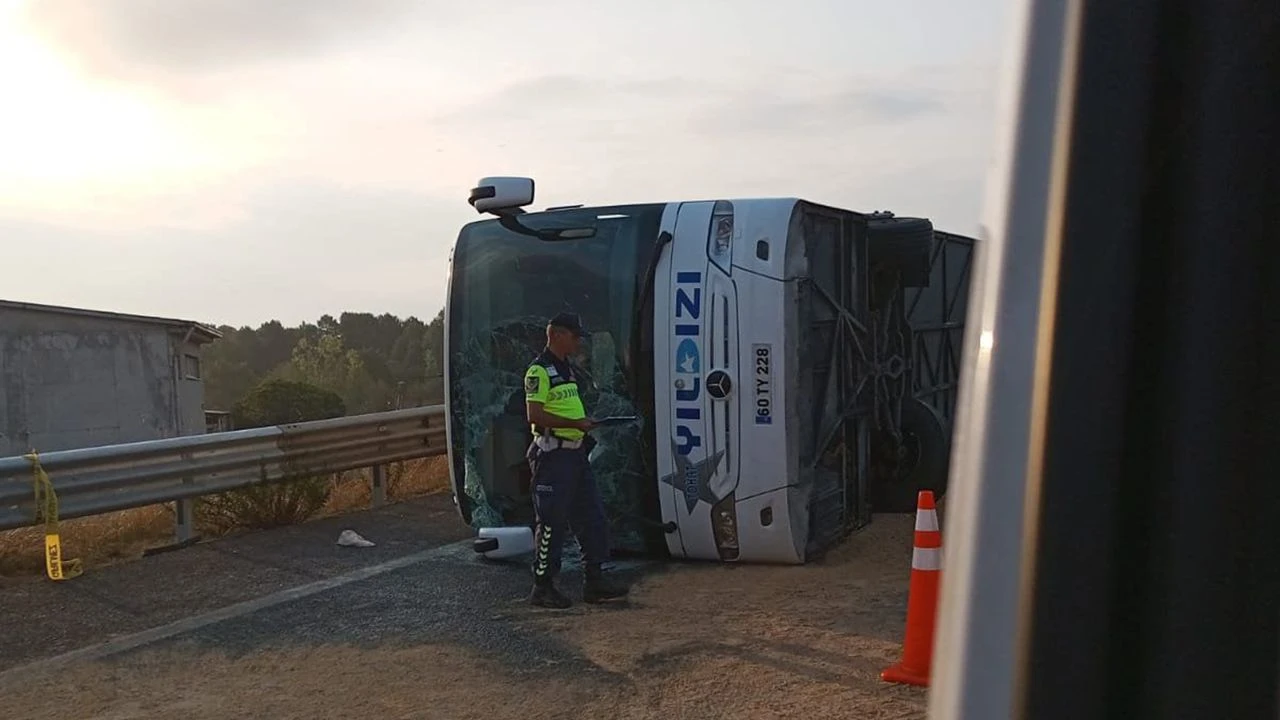 Kuzey Marmarada Otobüs Devrildi 1