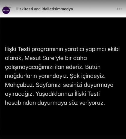 Taciz İddiaları Sonrası Mesut Süre’nin Programı İptal Edildi3